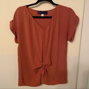 Tie Front Short Sleeve Top